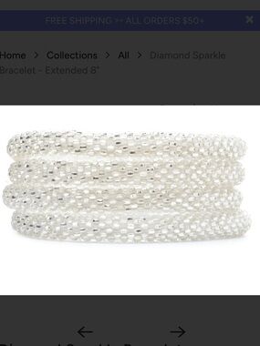 ⛱️🔥Sashka Co - Clear Diamond Sparkle Seed Bead Bracelet - OS